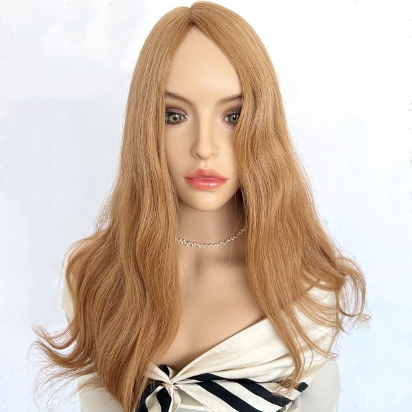 Scarlet Red 8x8 Silk Hair Topper – Vibrant Red, 100% Virgin Human Hair with Natural Scalp Effect
