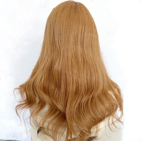 Scarlet Red 8x8 Silk Hair Topper – Vibrant Red, 100% Virgin Human Hair with Natural Scalp Effect