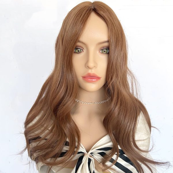 Cinnamon Silk Top Hair Topper made of 100% virgin human hair with a natural scalp-like
