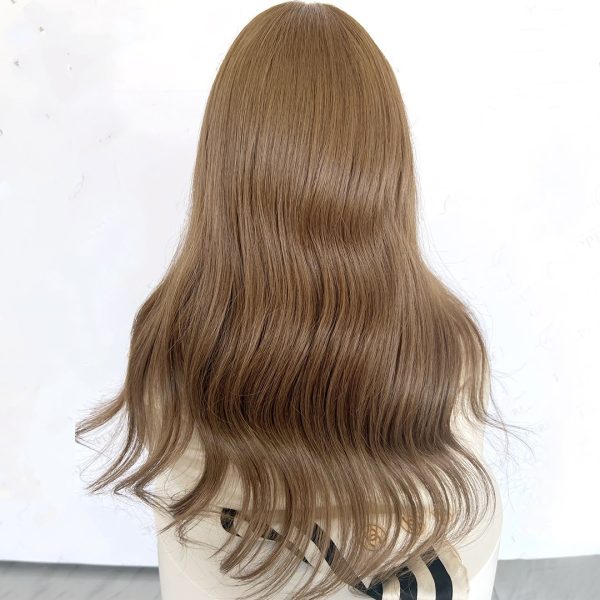 Ash Brown Silk Hair Topper – 100% Virgin Human Hair, Natural Coverage and Volume