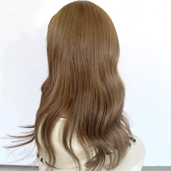 Ash Brown Silk Hair Topper – 100% Virgin Human Hair, Natural Coverage and Volume