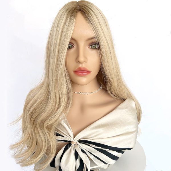 Golden Bliss 8x8 Silk Hair Topper – Golden Blonde, 100% Virgin Human Hair with Natural Scalp Effect