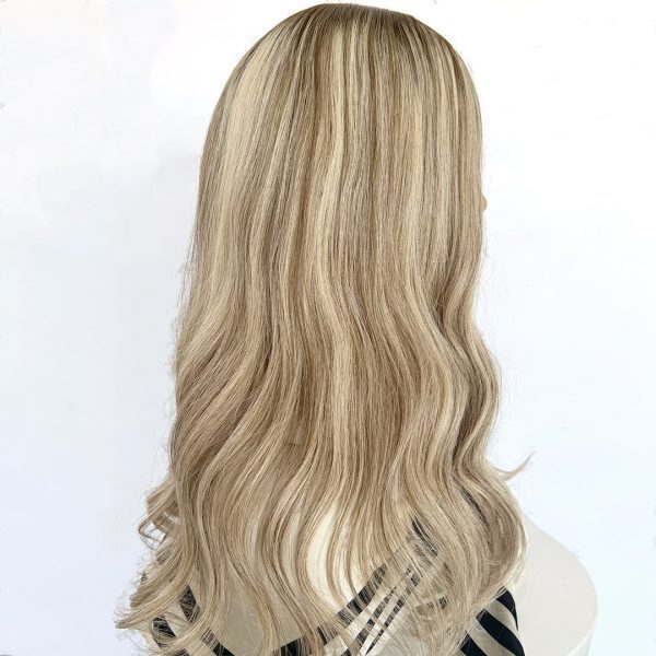 Vanilla Luxe 8x8 Silk Hair Topper – Light Blonde Virgin Human Hair, Natural Volume and Seamless Coverage