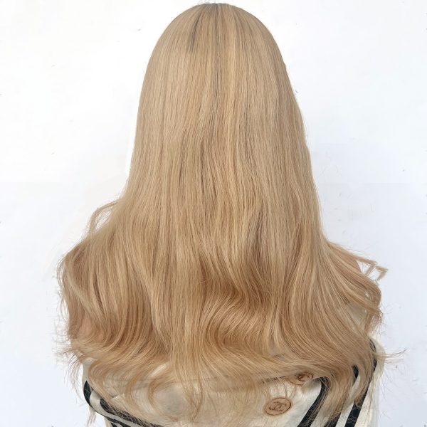 Golden Honey 8x8 Silk Hair Topper – Radiant Blonde, 100% Virgin Human Hair with Natural Scalp Effect
